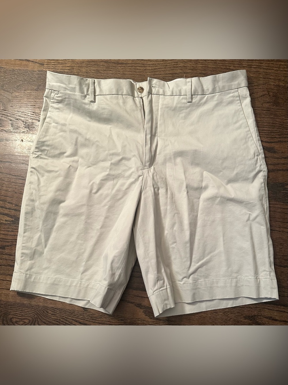 Polo by Ralph Lauren Cream Flat Front Chino Shorts